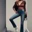 Placeholder: Poster of woman wearing Lee bootcut flex motion jeans