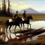 Placeholder: Frederic remington Painting of muskeg in alaska