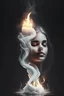 Placeholder: "An 8K professional logo featuring a melting white candle with bink smoke emanating from it in the shape of a beautiful girl."