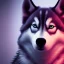 Placeholder: Husky, neon pink eyes, 8K, cinematic lighting, sharp focus, masterpiece, expert