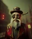 Placeholder: Surreal, steampunk, cabaret scene. Russian old man. Sweat, rain, smoking, happy, hot, people background, highly detailed, concept art, unreal engine 5, god rays, ray tracing, RTX, lumen lighting, ultra detail, volumetric lighting, 3d, finely drawn, high definition, high resolution.