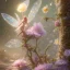 Placeholder: one big crystal subtle flower in a galactic ambiance with a very little beautiful fairy, transparent petals, delicate colors, in the foreground, full of details, smooth, bright sunshine，soft light atmosphere, light effect，vaporwave colorful, concept art, smooth, extremely sharp detail, finely tuned detail, ultra high definition, 8 k, unreal engine 5, ultra sharp focus