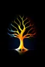 Placeholder: logo, autumn tree, branching, fluorescent.