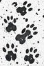 Placeholder: muddy dog prints, black on white