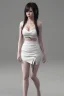 Placeholder: hitomi tanaka waist up photo, white dress, 8k resolution, realistic, unreal engine, cinematic lighting, octane render.