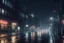 Placeholder: A city that's in the night and it's raining and it's foggy and it's in the future.