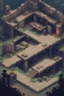 Placeholder: 2d pixel art environement, old abandoned human military base. platform video game