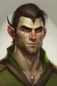 Placeholder: young handsome half orc man