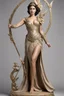 Placeholder: [true model woman model in flesh] As if emerging from the realm of myth, the true woman Diana of Gabii stands tall and poised, her weight evenly distributed. Her left arm extends gracefully, holding a bow, a symbol of her mastery as the goddess of the hunt. The bow, meticulously crafted, showcases intricate details that speak to the artist's unwavering dedication to their craft. Meanwhile, her right arm bends slightly at the elbow, forming an elegant curve as her hand rests near her hip, exudin