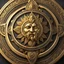 Placeholder: a single gold coin named a Gold Sun. viking design. show one coin. show whole coin. fantasy concept art, exquisite realism, a masterpiece, dynamic lighting, hyper detailed, intricately detailed, deep color, Unreal Engine, volumetric lighting , Epic cinematic brilliant stunning intricate meticulously detailed dramatic atmospheric maximal,