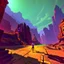 Placeholder: FROM THE PLAYER,stylized,canyon,dungeons map,post apocalyptic,AI,futuristic,roboquest,4k,details stylized,boss enermy,rogulikes