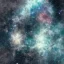 Placeholder: celestial, nebula, ice crystals, snow, icicles, reflections