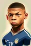 Placeholder: Kylian Mbappe French soccer player cartoon 2d