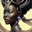 Placeholder: sango fantasy, fantasy magic, intricate, sharp focus, illustration, highly detailed, digital painting, concept art, matte, masterpiece head sexy view black African beauty black afro hair earth lady silver falcon head princess