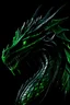 Placeholder: Earth emerald dragon in black backdrop, high detail 8k