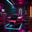 Placeholder: cyberpunk speeder repair room