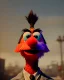 Placeholder: hybrid character, Sesame Street muppet head with body man, police dress, Wes Anderson style, concept art, smooth, unreal engine 5, god lights, ray tracing, RTX, lumen lighting, ultra detail, volumetric lighting, 3d.