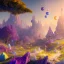 Placeholder: blue gold and violet landscape with multicolored crystals falling from the sky, full of details, smooth, bright sunshine，soft light atmosphere, light effect，colorful, concept art, smooth, extremely sharp detail, finely tuned detail, ultra high definition, 8 k, unreal engine 5, ultra sharp focus