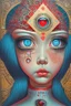 Placeholder: Artwork entitled "Stop AI Censorship" depicting an AI girl with a third eye and a heart; neo-surrealism.