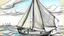Placeholder: in the charming childish style of a 5 year old with scratchy penwork, a basic sloop, floating on water with the sail full of wind. Off to the side, the same boat mast is depicted, this time with the sail raised and tied upddddddddddddddddddddddddddddddddddddddddddddddddddddddddddddddddddddddddddddddddddddddddddddddddddddddddddddddddddddddddddddddddd