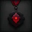 Placeholder: amulet, black background, red lighting, icon