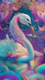 Placeholder: a psychedelic swan in a colorful wonderland