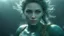 Placeholder: Photoreal gorgeous green-blue triton ranger woman with green-blue scaled green-blue skin floating in the deep ocean realm by lee jeffries, otherworldly creature, in the style of fantasy movies, photorealistic, bokeh masterpiece smooth shading, ultra detailed, high resolution, cinematic, unreal 6, subtle shadows, octane render, 8k, cinema 4d, HDR, dust effect, vivid colors