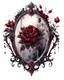 Placeholder: watercolor draw gothic vintage mirror, dark red with flowers, white lace and rubies, white background, Trending on Artstation, {creative commons}, fanart, AIart, {Woolitize}, by Charlie Bowater, Illustration, Color Grading, Filmic, Nikon D750, Brenizer Method, Side-View, Perspective, Depth of Field, Field of View, F/2.8, Lens Flare, Tonal Colors, 8K, Full-HD, ProPhoto RGB, Perfectionism, Rim Lighting, Natural Lightin