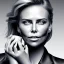 Placeholder: Me having coffee with a happy Charlize Theron