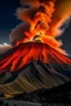 Placeholder: buatkan gambar gunung yang sedang meletus