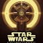 Placeholder: logo with only the letters 'STAR WARS', atmospheric, intricate, epic fantasy, ornate, 3D, cinematic lightning