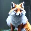 Placeholder: white cristaline fox side view whole body, 8k resolution, ultra hyperdetailed, Unreal Engine 5, ultra colourful, very small details, realistic, realistic lighting