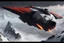 Placeholder: a giant meteor is the focus of the image, crashed into the tip of a snowy mountain peak, shrouded in mist. cinematic lighting, artstation, grim mood