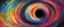 Placeholder: colorful, rainbow, A visually striking and abstract representation of the void and a black hole