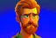 Placeholder: Andrew Garfield with a beard in Pixar style