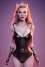 Placeholder: Veronica Lake as evil queen in black leather, busty, cleavage, curvy, angry, stern look. character design by cory loftis, fenghua zhong, ryohei hase, ismail inceoglu and ruan jia. unreal engine 5, artistic lighting, highly detailed, photorealistic, fantasy