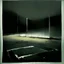 Placeholder: Minimal abstract oil paintings of a desolate 1960s carpark. Illuminated by a spotlights. On the floor are concrete fragments and road markings . In the dark mysterious style of Justin Mortimer and Francis Bacon.