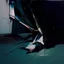 Placeholder: Minimal contemporary abstract oil paintings close up limbs sinew and concrete fragments illuminated at night style of Justin Mortimer And Francis bacon