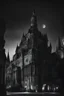 Placeholder: goth, castle, black and white, old, fancy, royal court, cosmos, night, city, capitol, buildings