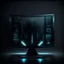 Placeholder: futuristic computer screen with dark background