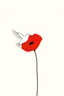 Placeholder: simple outline of a red poppy with a white dove flying over it