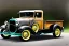 Placeholder: a true-to-life 1930 ford model a pickup, classic wheels, centered, intricate, extreme detailed, photorealism, center view, suburb background, pivot on ford, pen and color marker, painting by cheryl kelley