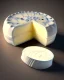 Placeholder: Cream Cheese on the dark background. Realistic photo. HD. Glowing. 3d style