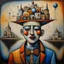 Placeholder: Create a surreal image that represents, in a creative way, the following concept: 'It's A Lucky Man Who's Happy With His Place In Life.' Surreal composition, in style by Richard Burlet and Esao Andrews Modifiers: fantasy very attractive beautiful imperial colors crisp quality colourful Jacek Yerka acrylic art pencil sketch Pop Art Paul Klee Banksy Pablo Picasso Esao Andrews Jan Vermeer abstract expressionism semolina pilchard dmt puff