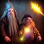 Placeholder: photo, Dwarf wizard, lasers, black kids