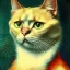 Placeholder: Portrait of a cat by Van Gogh