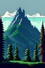 Placeholder: pixel forest with mountains in background
