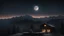 Placeholder: create realistic images of stunning mountain and sky views at night with moonlight