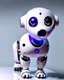 Placeholder: A robotic dog with an Apple logo called “iBots”, suggesting it’s made from an Apple product’s casing. Its glossy white and silver limbs are mechanically jointed, reflecting a scarabet’s anatomy. The design is a creative fusion of technology and organic form, compactly labeled “ibots.” Hyper detailled, hyper realistic, 4K, sharp render