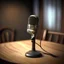 Placeholder: microphone on a table